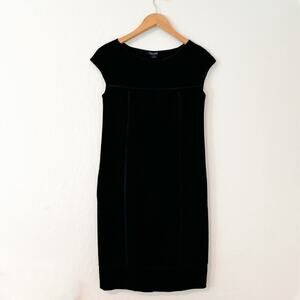 Max Mara Black Sheath Dress Short Sleeve